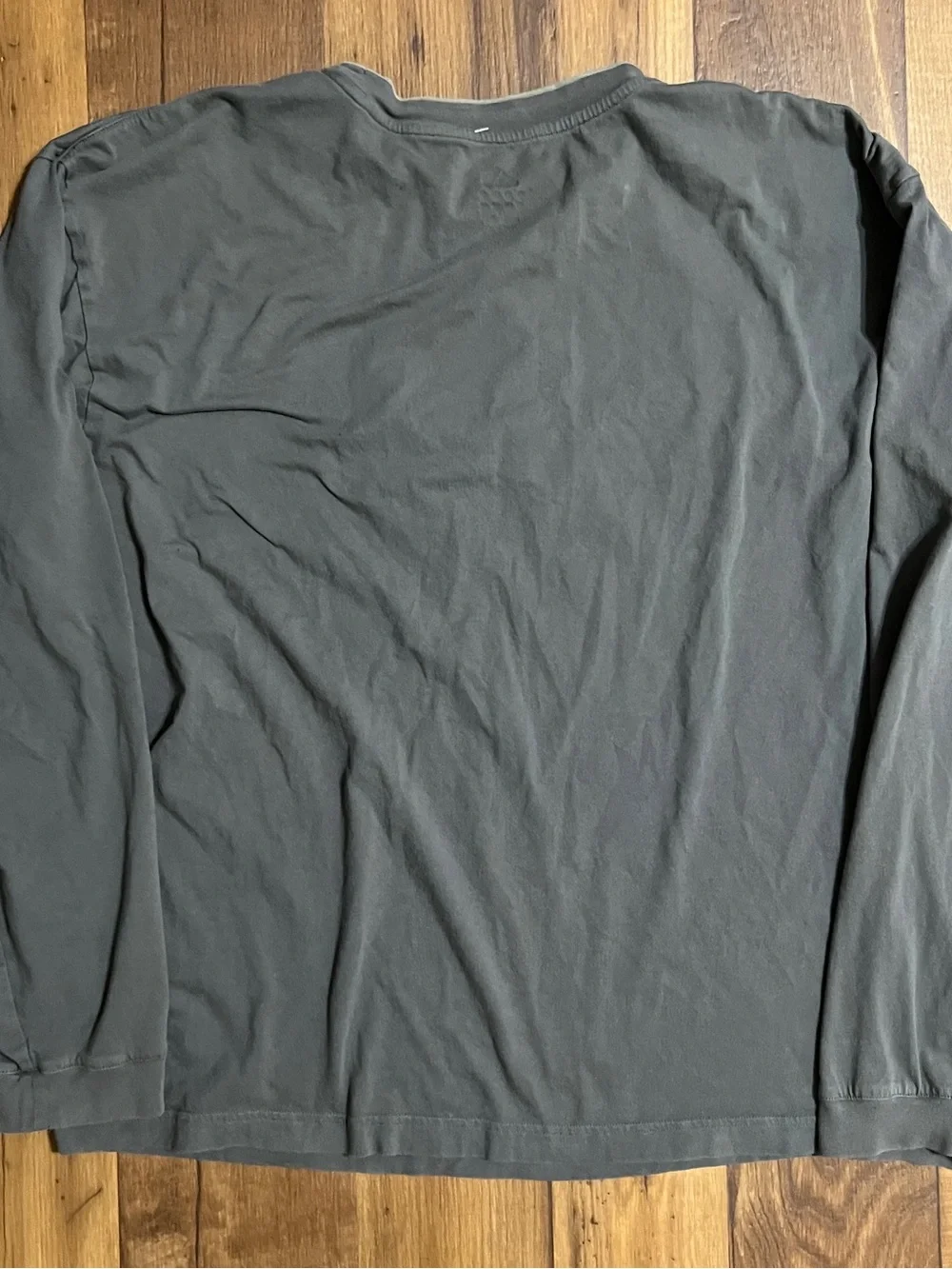 Adidas Long Sleeve T-Shirt Men’s XL Brown Grunge Skater Embroidered Center Logo